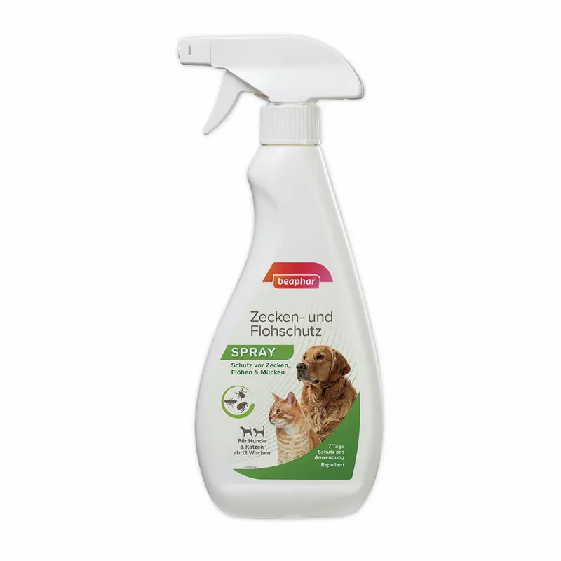 Versand Am Gleichen Tag Beaphar Zecken- und Flohschutz Spray 500 ml Hund/Katze